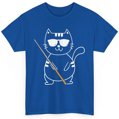 Pool Player Cool Cat Sunglasses Eight Balls Pool Snooker Pun Classic Unisex T-Shirt