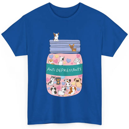 Anti Depressant Cute Dogs Mental Health Awareness Therapist Classic Unisex T-Shirt