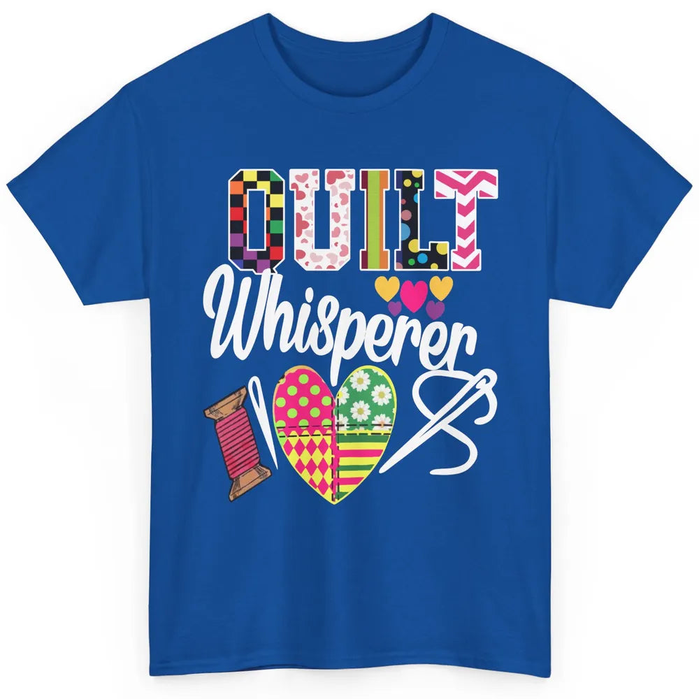 Retro Quilt Whisperer Quilting Life Sewing Life Quilt Lovers Classic Unisex T-Shirt