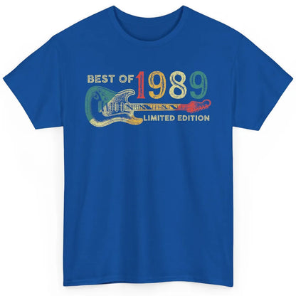 Retro 1989 Electric Guitar Birthday Guitarist Vintage 80s Classic Unisex T-Shirt