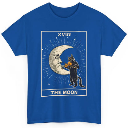 Retro Halloween Cat Guitarist The Moon Tarot Card Witchcraft Classic Unisex T-Shirt