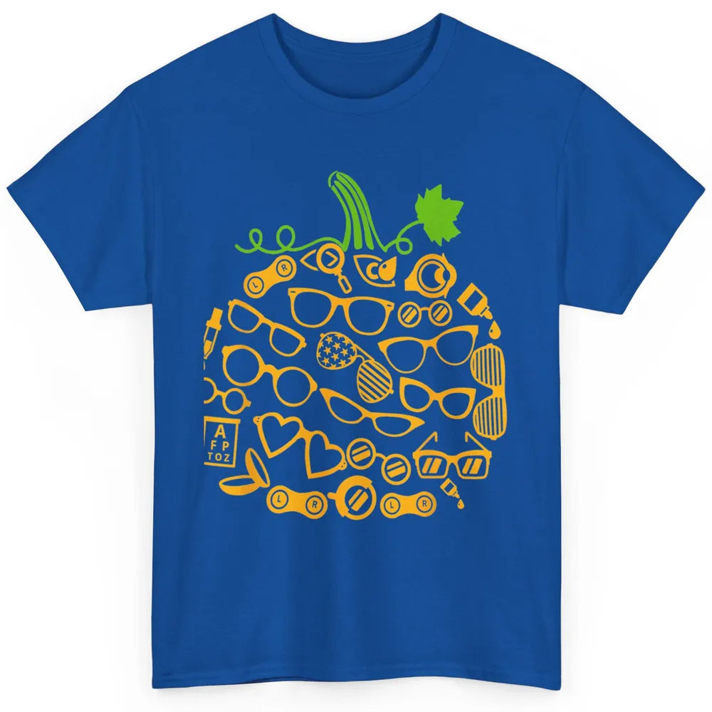 Pumpkin Glasses Optometry Optician Halloween Spooky Season Classic Unisex T-Shirt