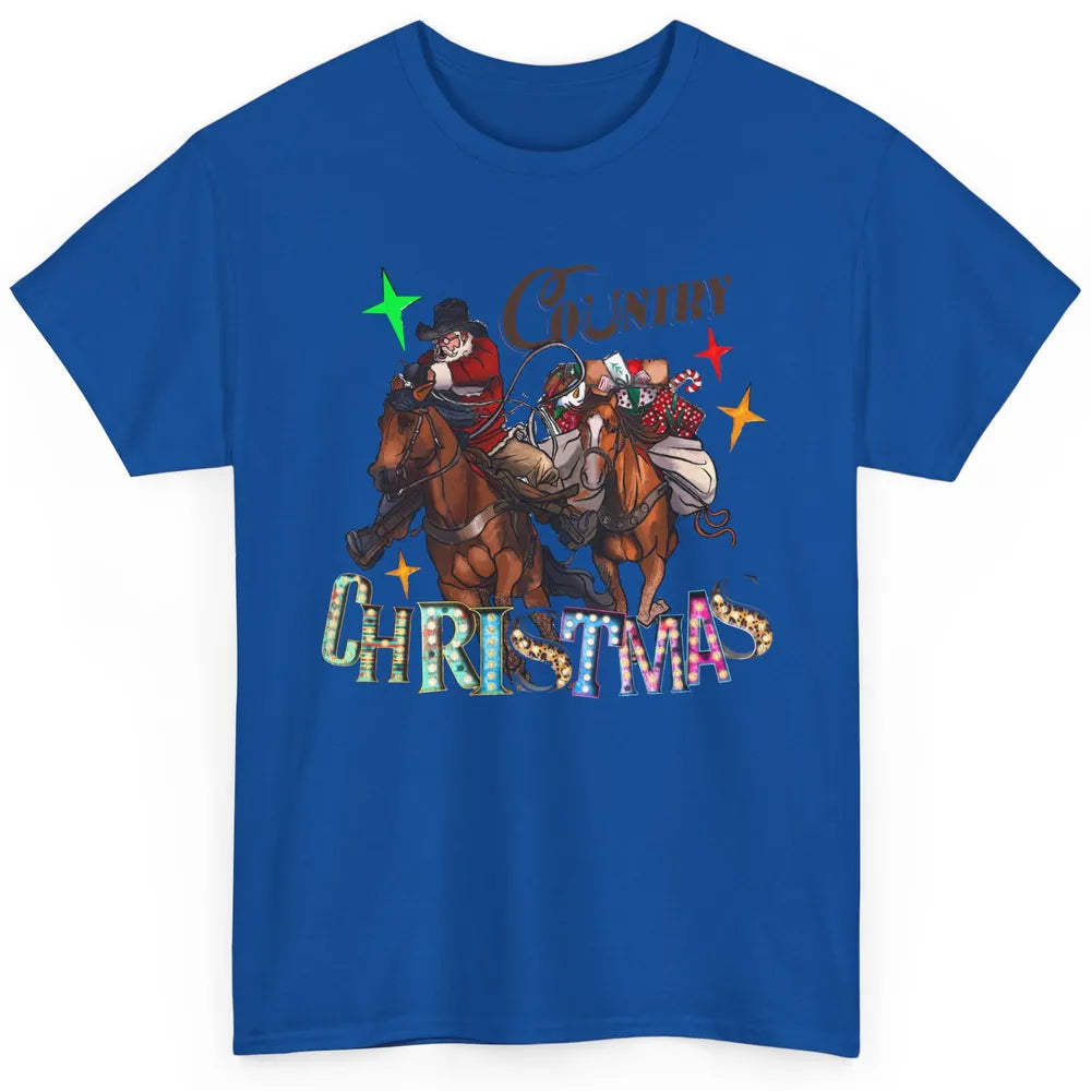 Santa Claus Country Christmas Y'all Western Country Cowboy Classic Unisex T-Shirt