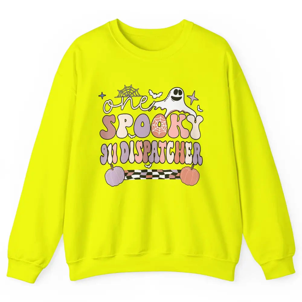 One Spooky Dispatcher 911 Life Operator Pumpkin Halloween Unisex Crewneck Sweatshirt