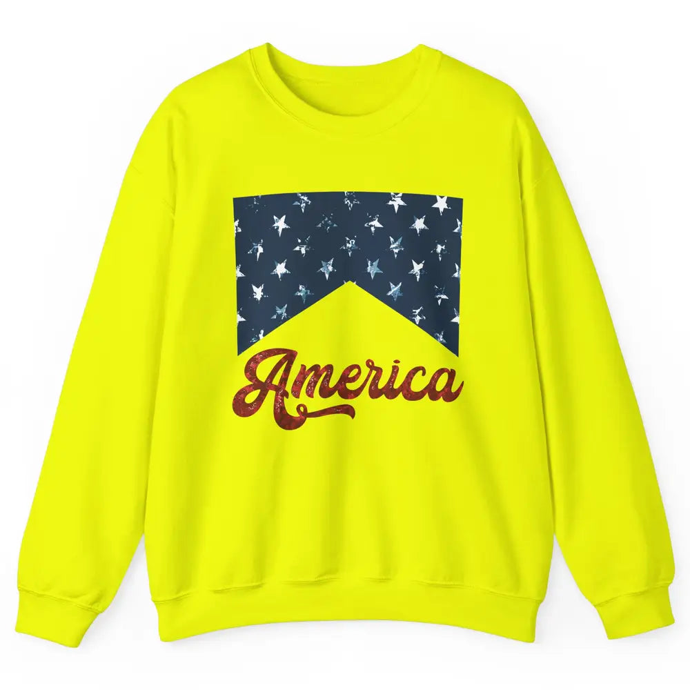 Retro America 4th Of July Independence Day Western Patriots Unisex Crewneck Sweatshirt