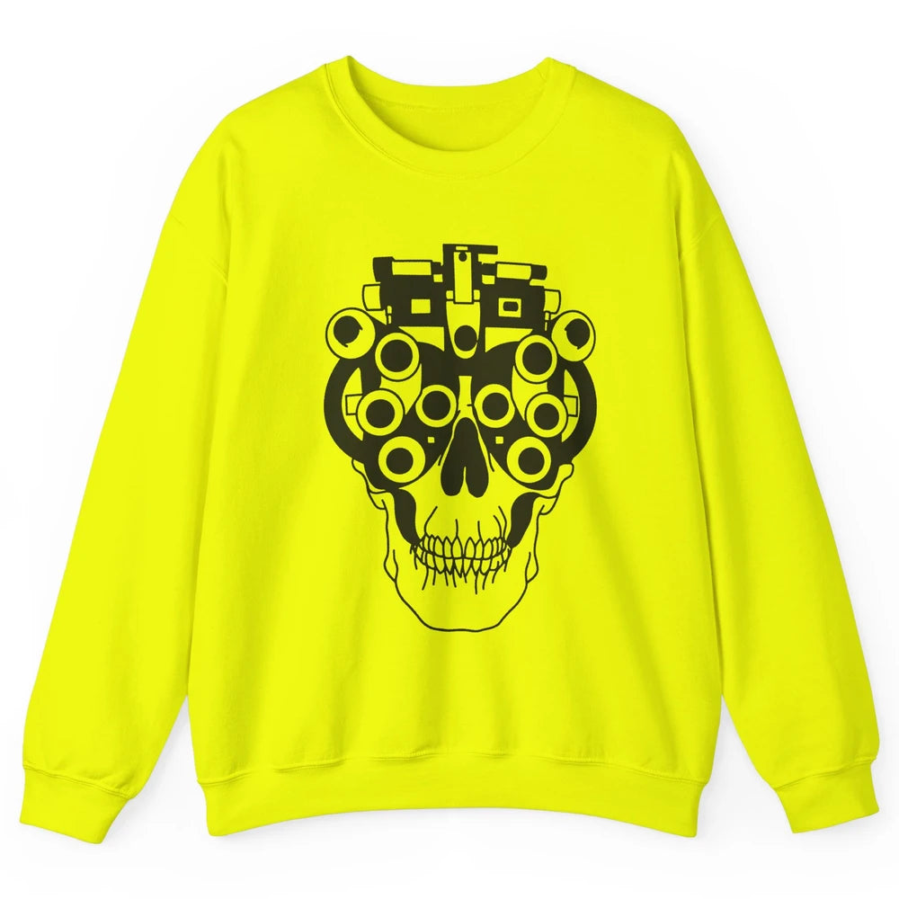 Phoropter Skeleton Optometrist Optician Halloween Optometry Unisex Crewneck Sweatshirt