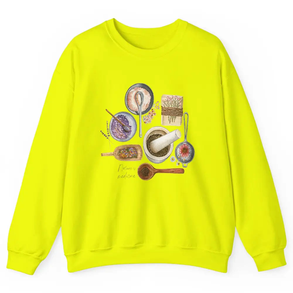 Retro Herbalist Botanical Plant Nature Medicine Garden Herb Unisex Crewneck Sweatshirt