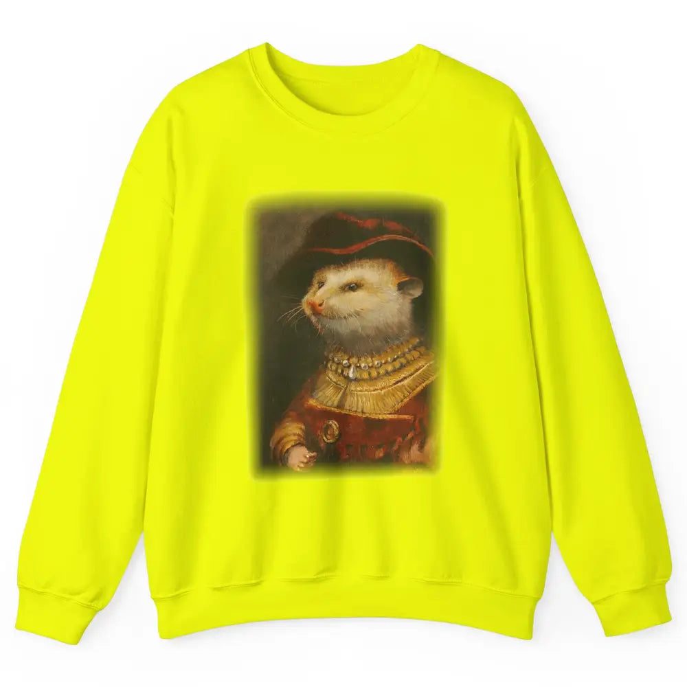 Retro Noble Opossum Young Gallant Western Opossum Art Unisex Crewneck Sweatshirt