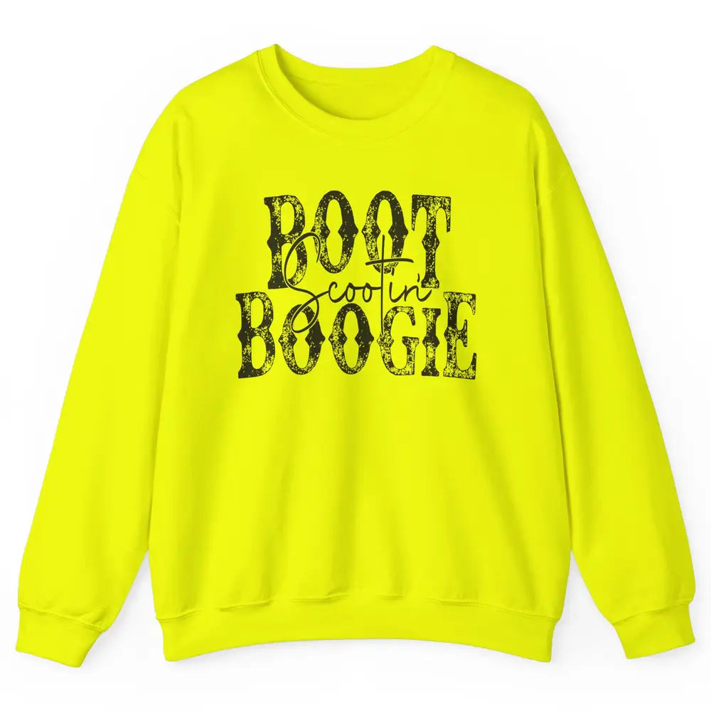 Retro Cowboy Boot Scooting Boogie Western Country Cowgirl Unisex Crewneck Sweatshirt