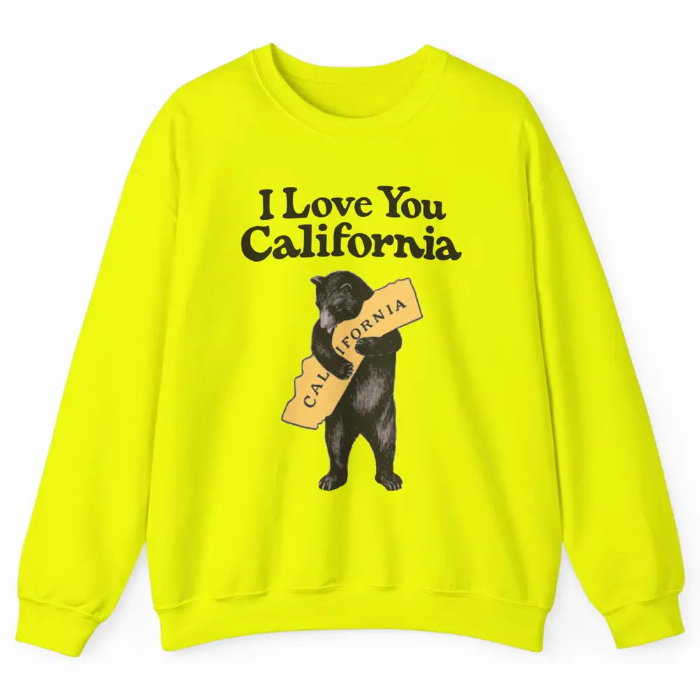 Retro 90s Vintage California Bear Hug Beach Summer Travel Unisex Crewneck Sweatshirt