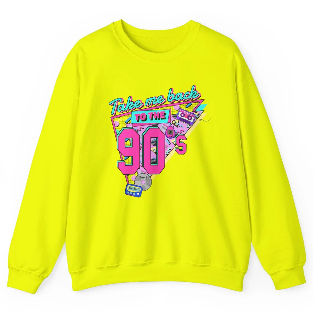 Retro 90s Take Me Back To The 1990s Cassette Made In The 90s Unisex Crewneck Sweatshirt