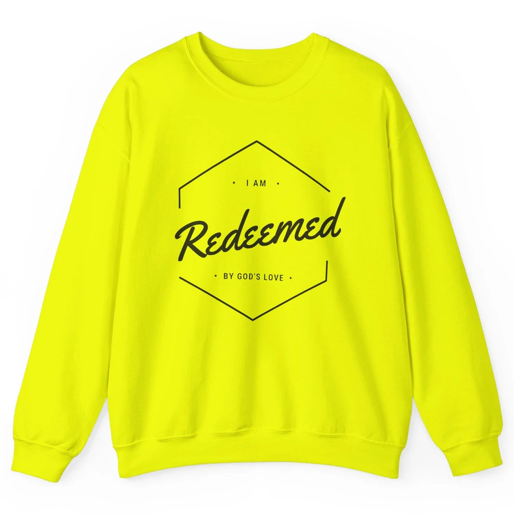 Redeemed By God's Love Butterfly Christian Religious Gift Unisex Crewneck Sweatshirt