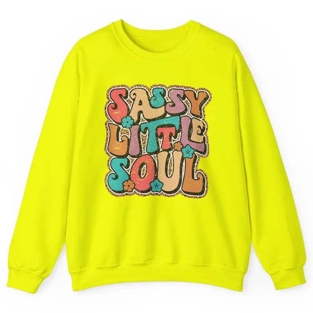 Retro Boho Groovy Sassy Little Soul Western Hippie Cowgirl Unisex Crewneck Sweatshirt