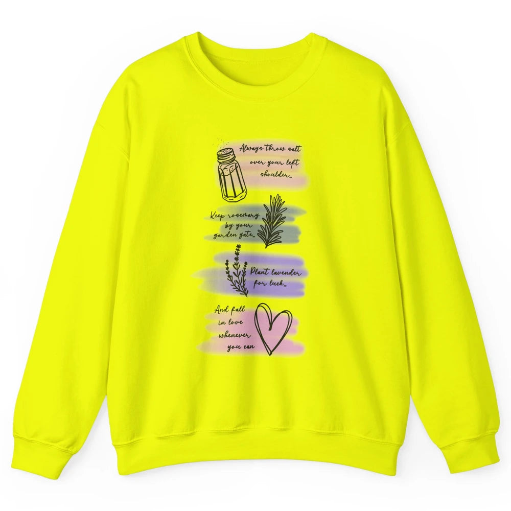 Practical Magic Witch Gardening Card Gardeners Plant Lovers Unisex Crewneck Sweatshirt