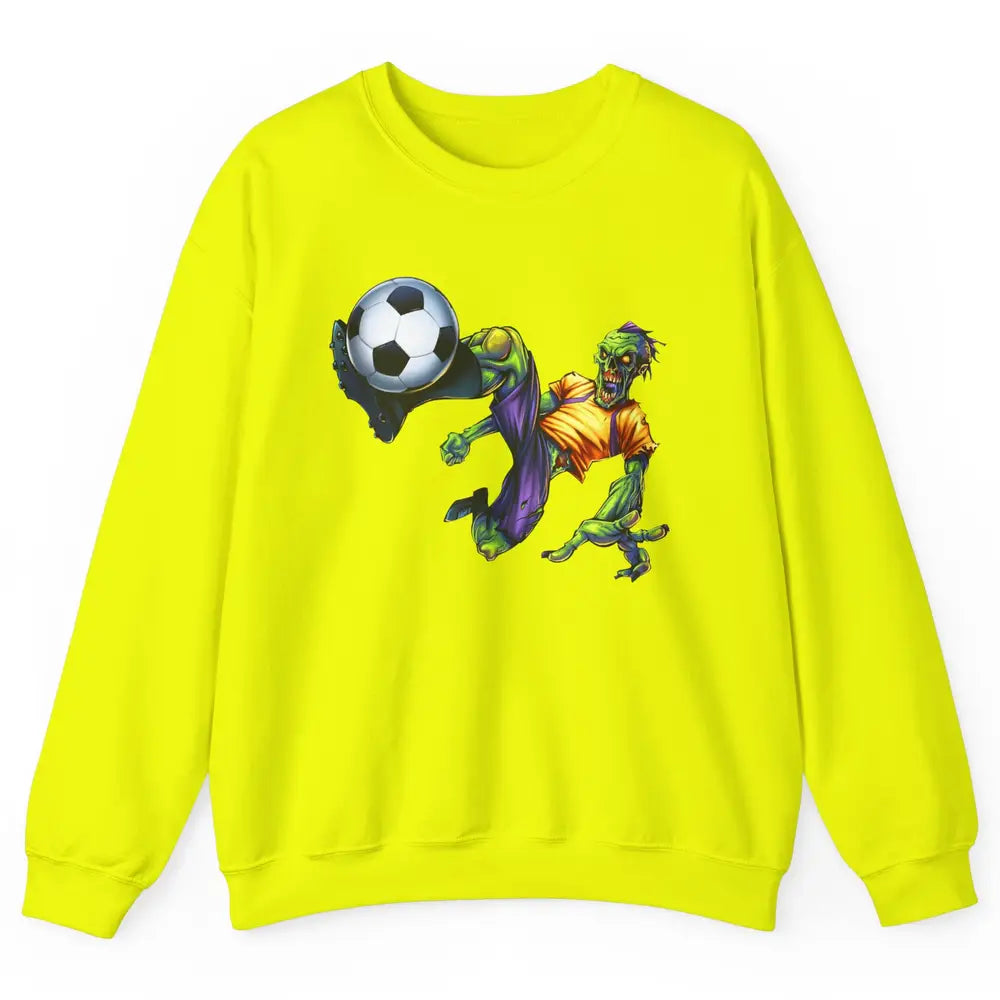 Zombie Soccer Striker Halloween Soccer Player Costume Gift Unisex Crewneck Sweatshirt