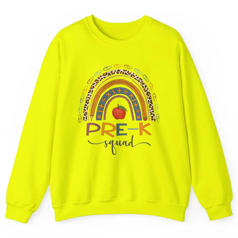 Pre-K Squad Rainbow Preschool Teacher Back To School Gift Unisex Crewneck Sweatshirt