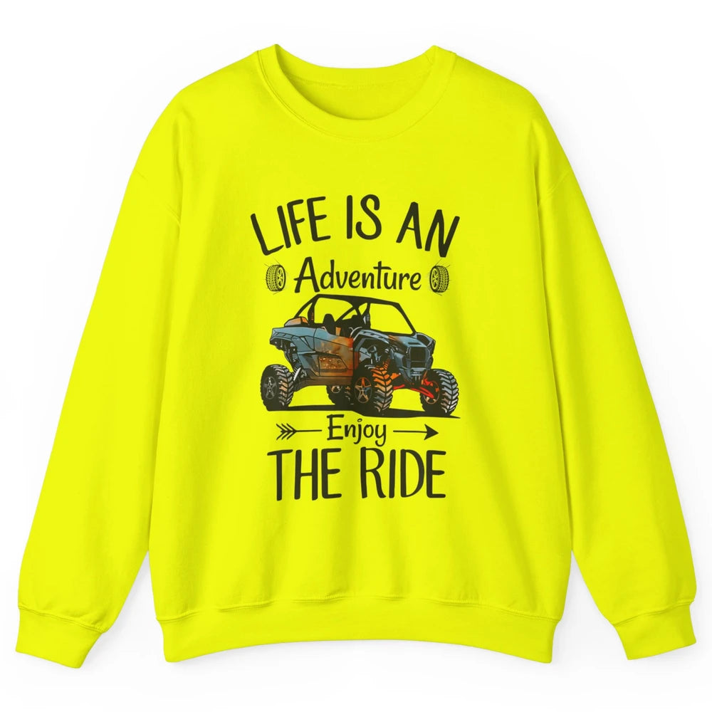 Retro Enjoy The Ride ATV Rider UTV Mud Riding SXS Offroad Unisex Crewneck Sweatshirt