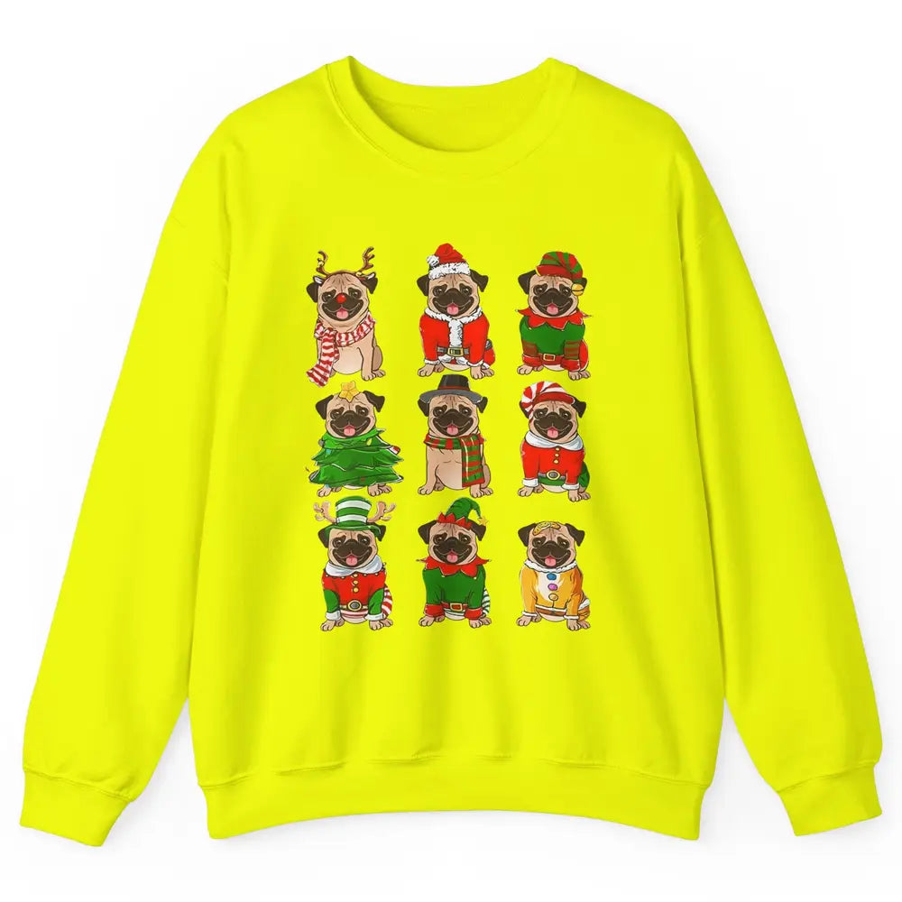 Pug Collection Christmas Santa Pug Dog Christmas Pugmas Unisex Crewneck Sweatshirt