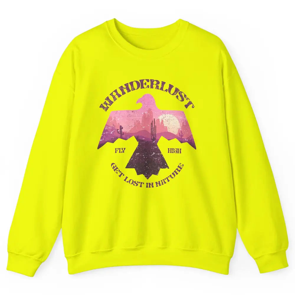 Retro Adventure Wanderlust Get Lost In Nature Travel Western Unisex Crewneck Sweatshirt