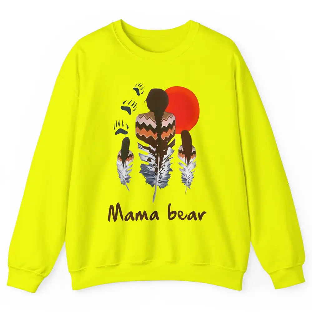 Native Americans Mama Bear Mother and Daughter Tribal Unisex Crewneck Sweatshirt