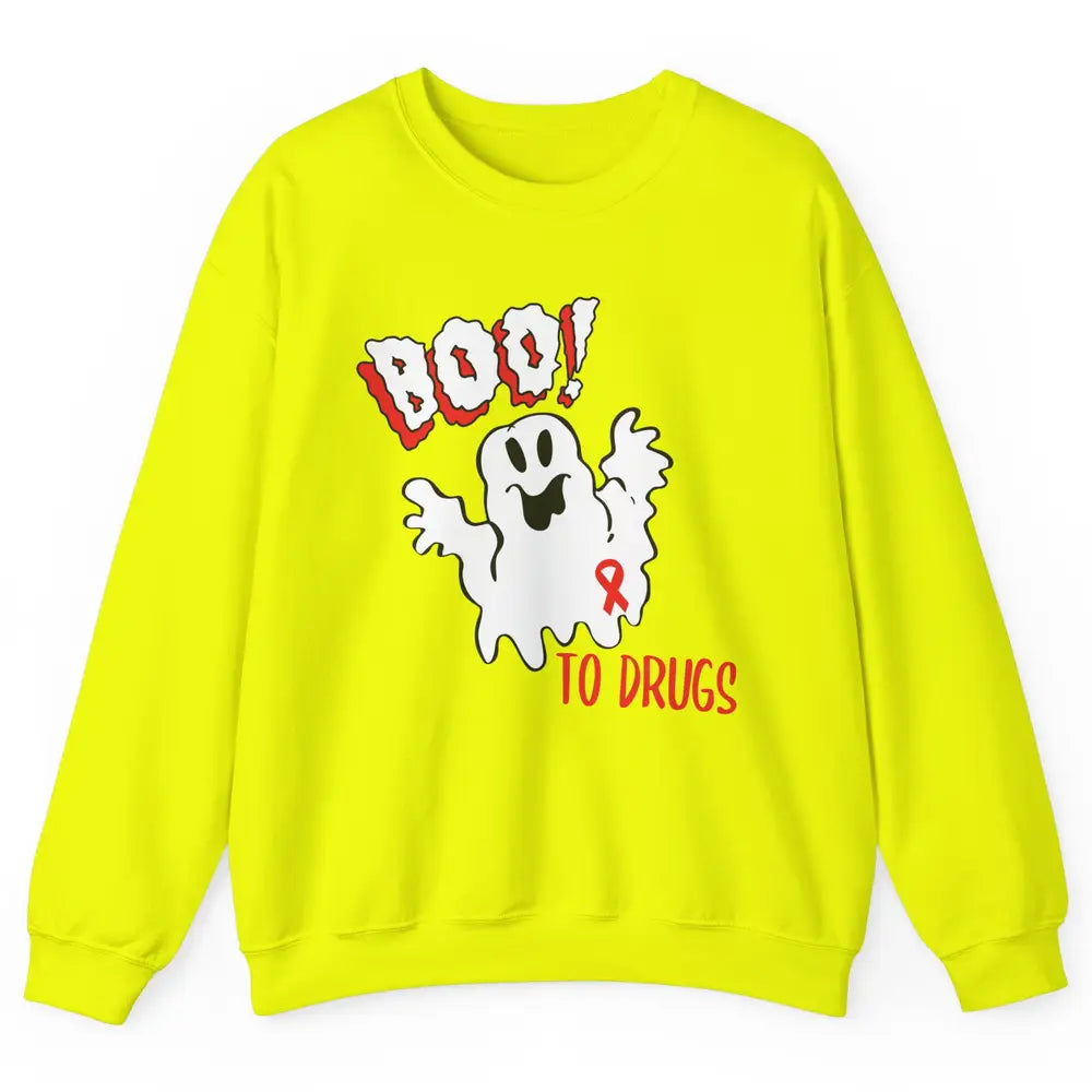 Red Ribbon Week Awareness Say No To Drugs Drug Free Unisex Crewneck Sweatshirt