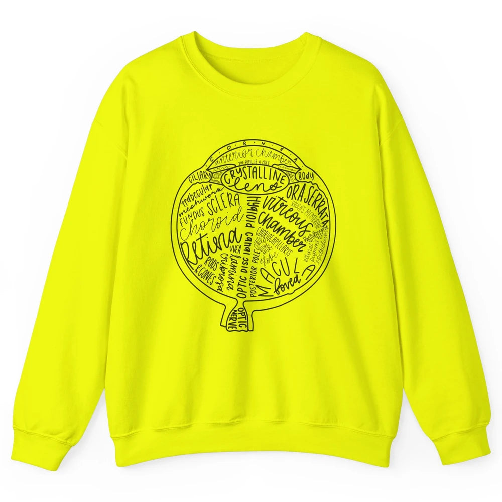 Optometrist Retina Tech Eyeball Anatomy Optician Eye Doctor Unisex Crewneck Sweatshirt