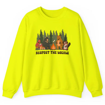 Respect Local Wildlife Camping Outdoor Mountain Environment Unisex Crewneck Sweatshirt