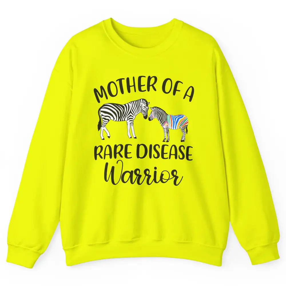 Mother Of A Rare Disease Warrior Zebra Rare Disease Mom Unisex Crewneck Sweatshirt