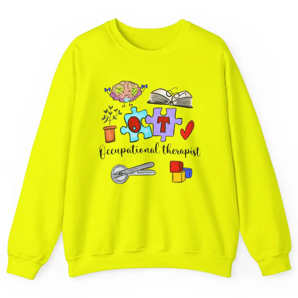 Occupational Therapist Symbols Hand Drawn OT Appreciation Unisex Crewneck Sweatshirt