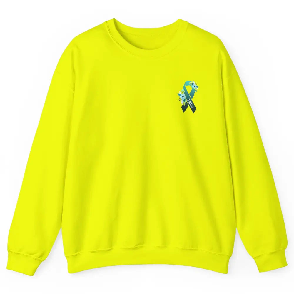 Premenstrual Dysphoric Disorder PMDD Awareness Ribbon Unisex Crewneck Sweatshirt