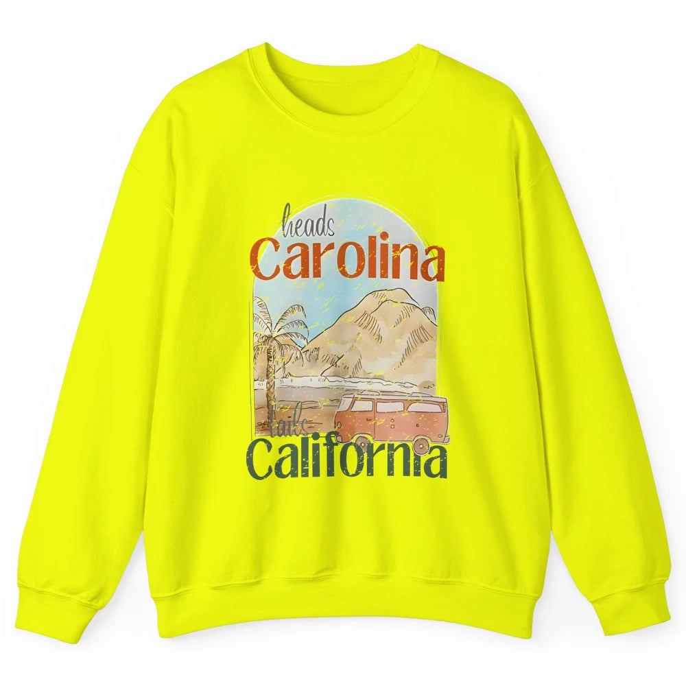 Retro Heads Carolina Tails California Western Country Summer Unisex Crewneck Sweatshirt
