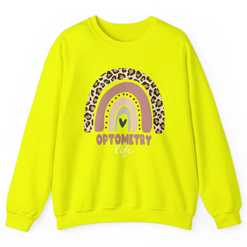 Optometry Life Leopard Rainbow Optometrist Optician Gift Unisex Crewneck Sweatshirt