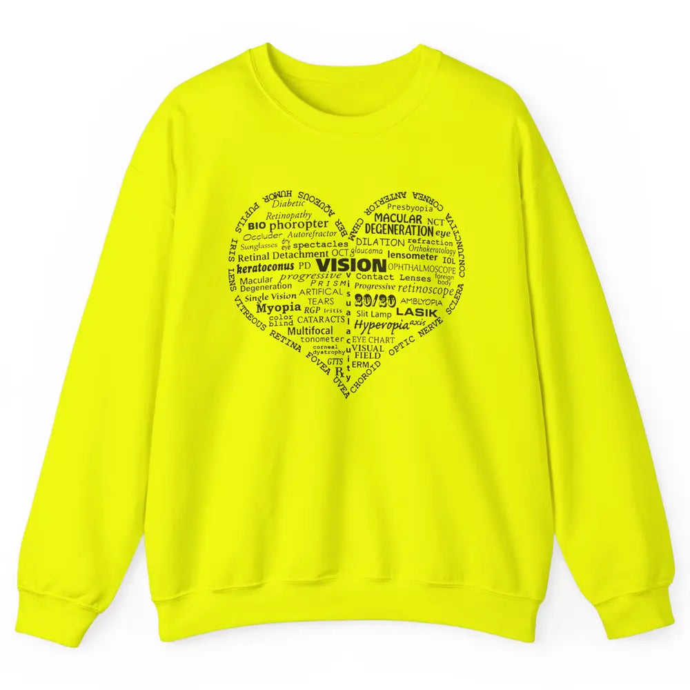 Optometry Tools Heart Optician Life Ophthalmology Technician Unisex Crewneck Sweatshirt