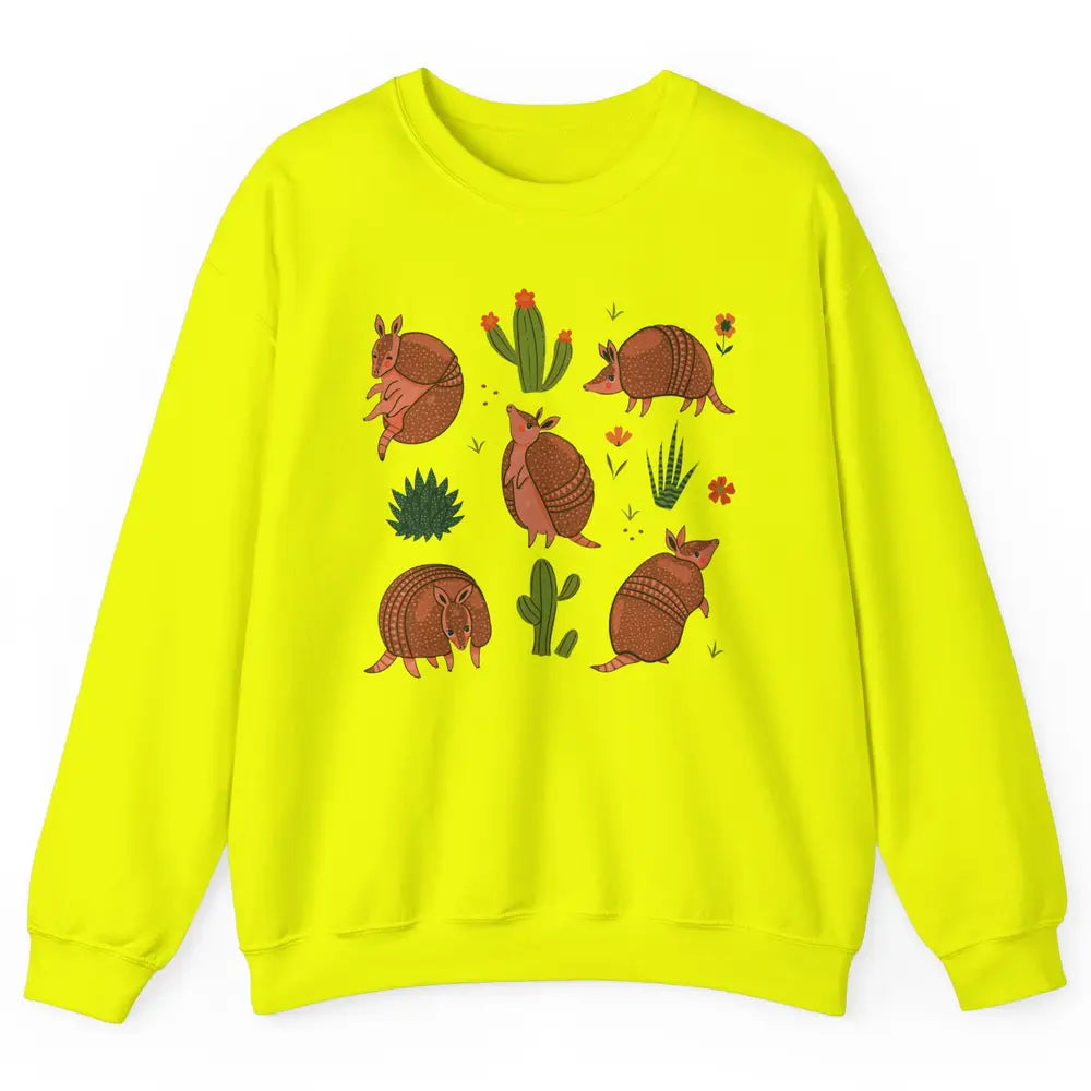 Retro Desert Armadillo Just An Armadillo Girl Western Animal Unisex Crewneck Sweatshirt