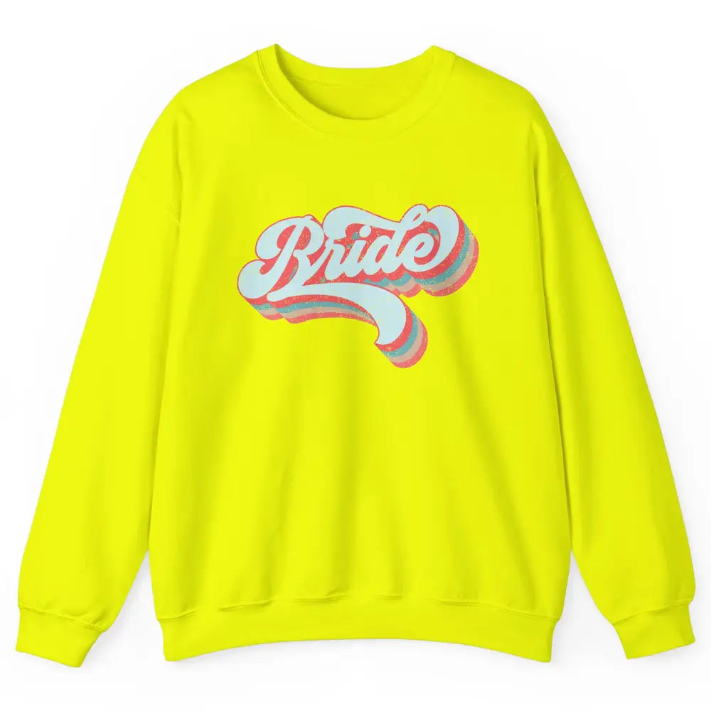 Retro 70s Future Bride Engaged Bachelorette Bridal Party Unisex Crewneck Sweatshirt