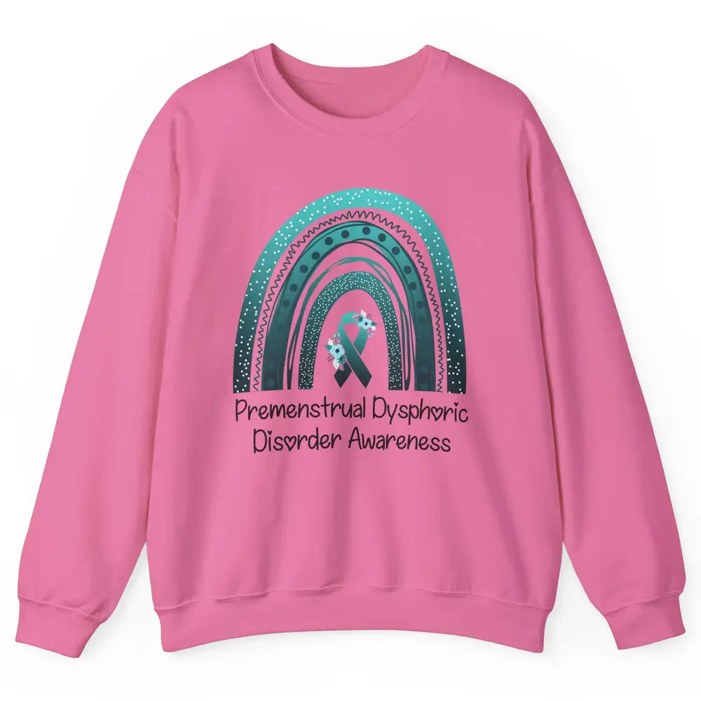 Premenstrual Dysphoric Disorder PMDD Awareness Rainbow Unisex Crewneck Sweatshirt