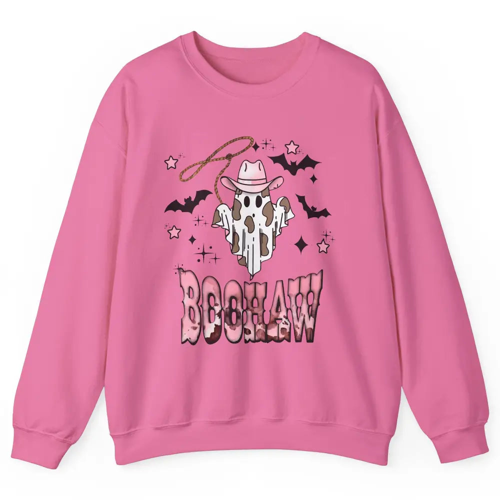 Retro Cowboy Ghost Boohaw Boot Scooting Western Halloween Unisex Crewneck Sweatshirt