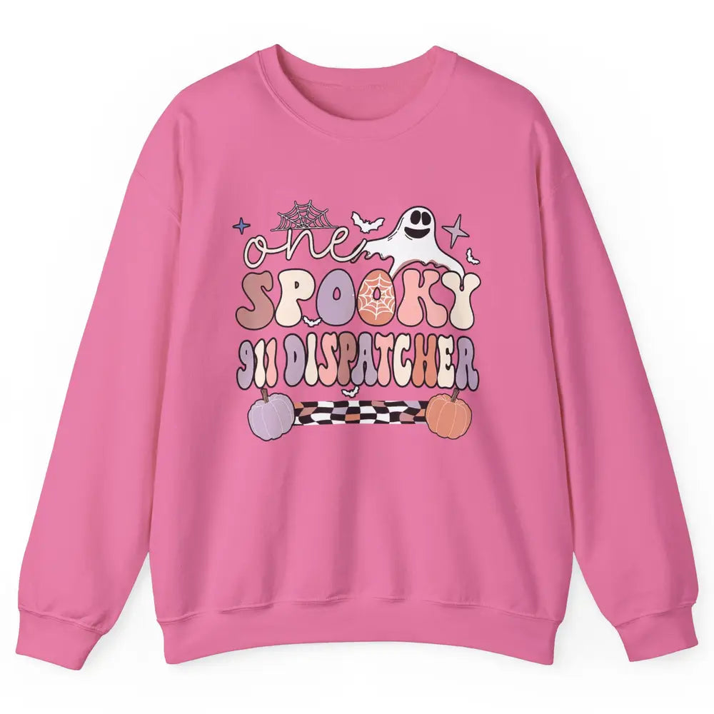 One Spooky Dispatcher 911 Life Operator Pumpkin Halloween Unisex Crewneck Sweatshirt