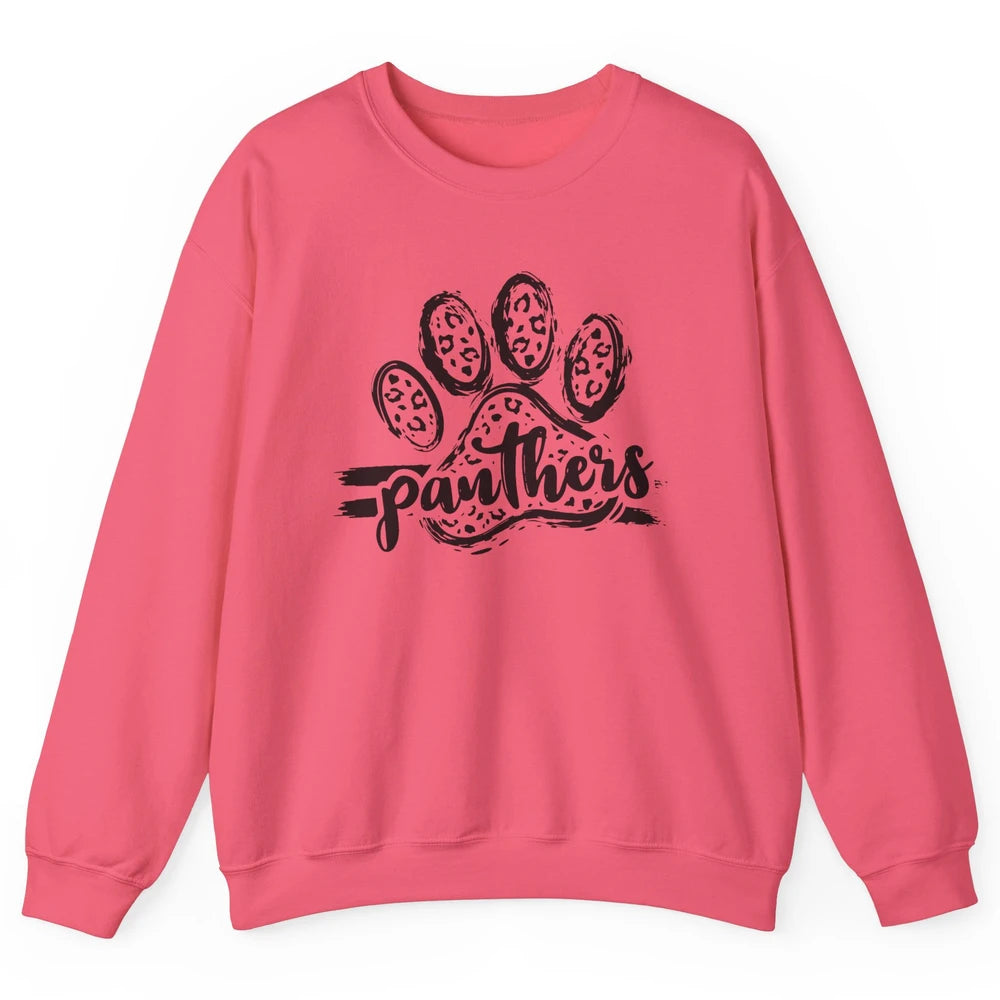 Panthers Paw Leopard Dog Mom Paw Cat Dog Lovers Gift Unisex Crewneck Sweatshirt