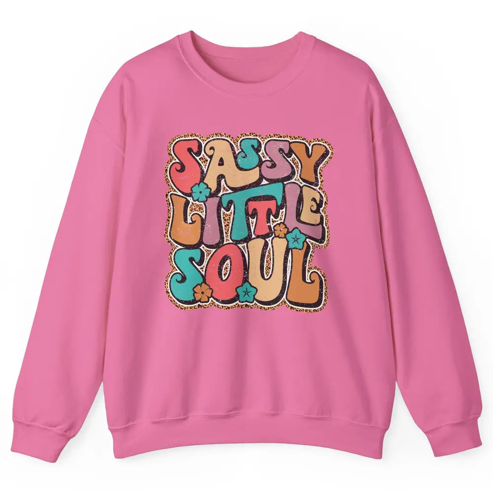 Retro Boho Groovy Sassy Little Soul Western Hippie Cowgirl Unisex Crewneck Sweatshirt