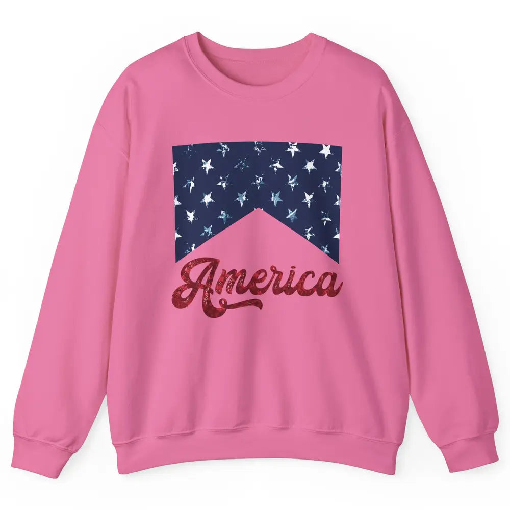 Retro America 4th Of July Independence Day Western Patriots Unisex Crewneck Sweatshirt