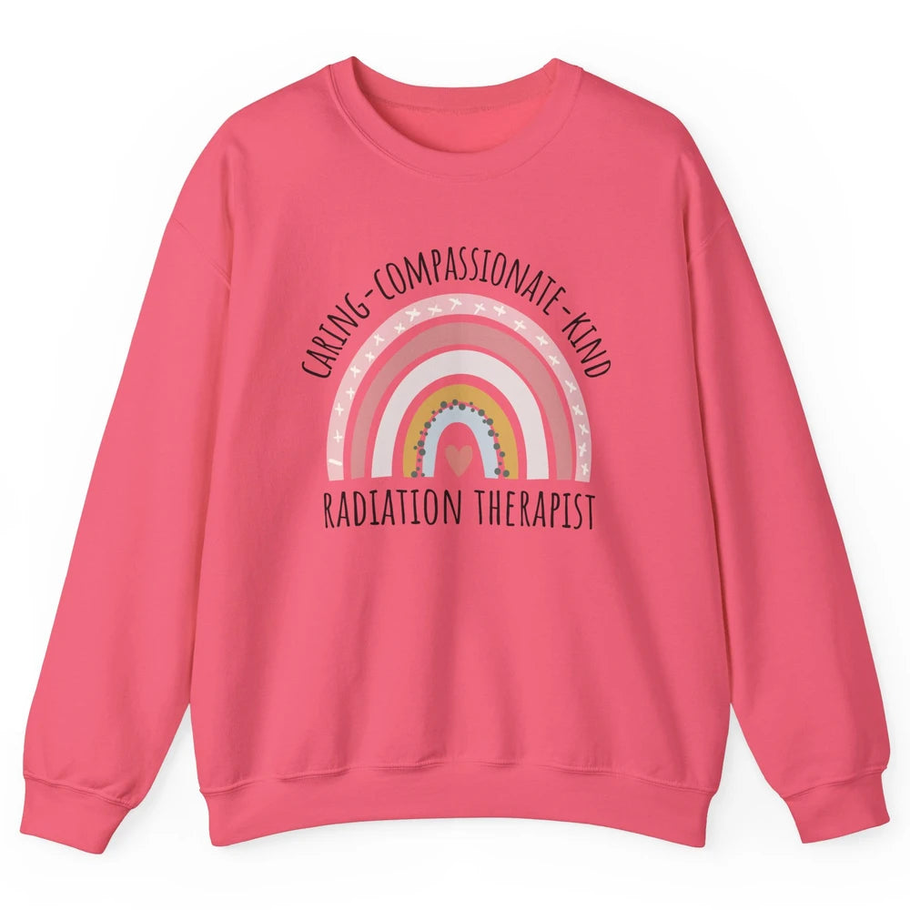 Radiation Therapist Pastel Rainbow Radiation Therapy Gift Unisex Crewneck Sweatshirt