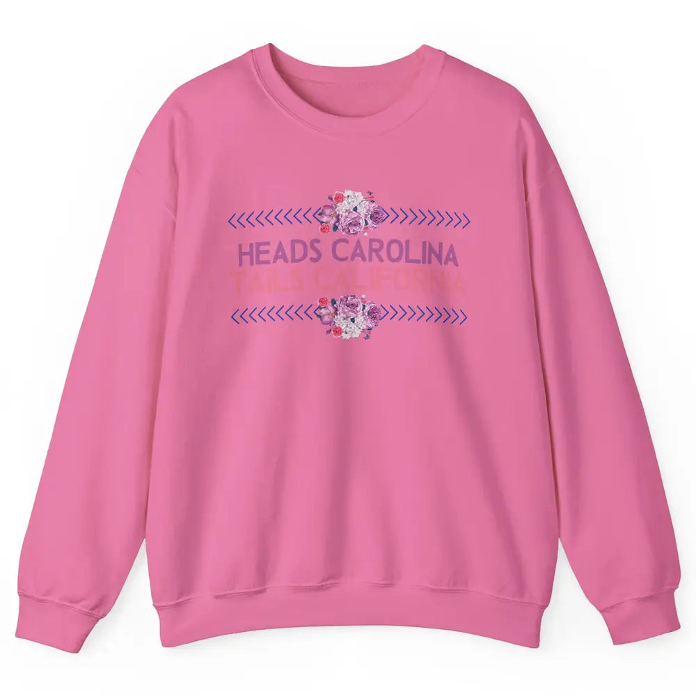 Retro Heads Carolina Tails California Western Summer Holiday Unisex Crewneck Sweatshirt