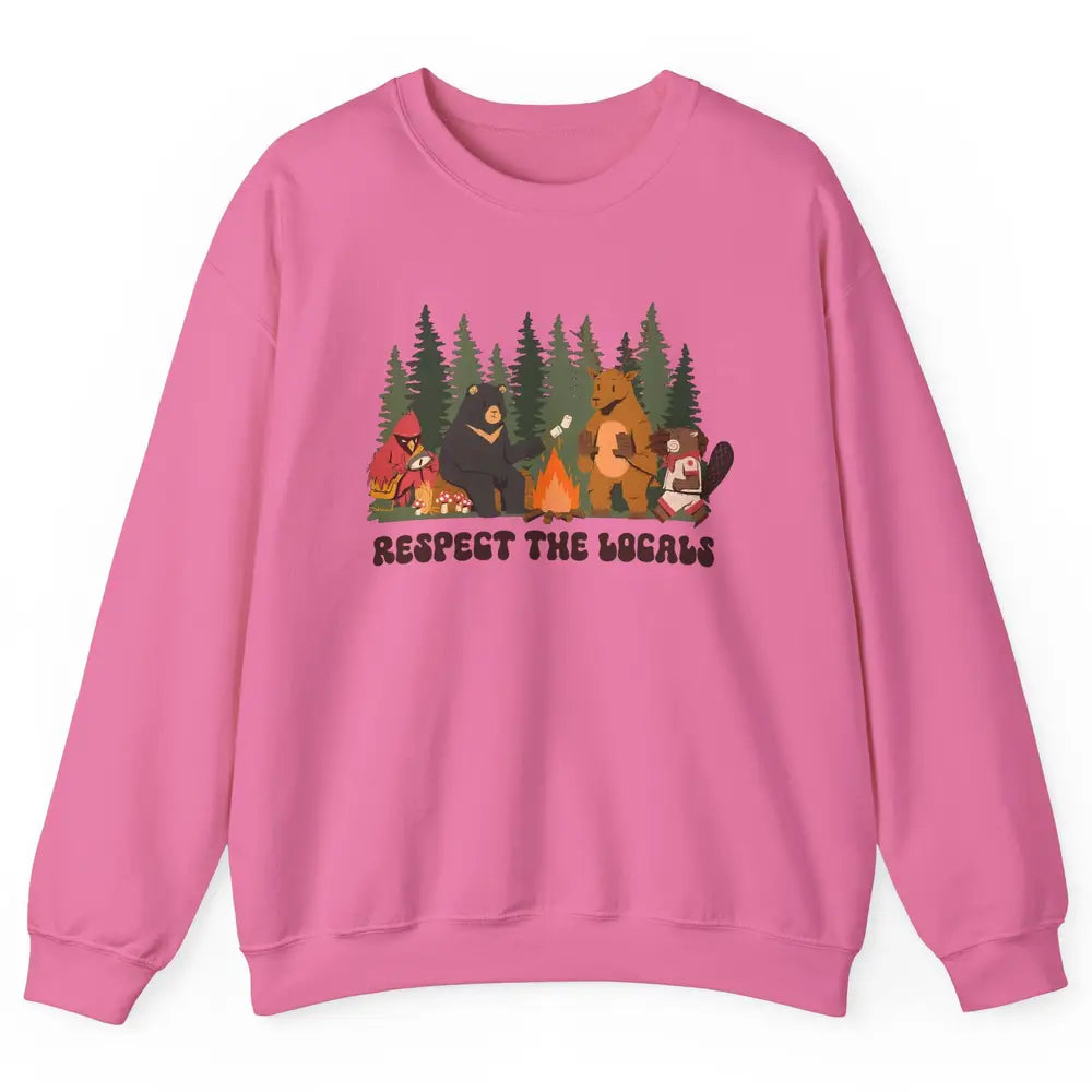 Respect Local Wildlife Camping Outdoor Mountain Environment Unisex Crewneck Sweatshirt