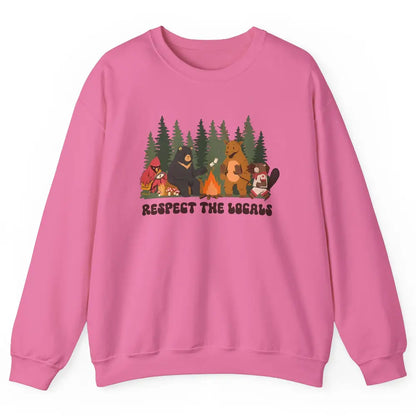 Respect Local Wildlife Camping Outdoor Mountain Environment Unisex Crewneck Sweatshirt
