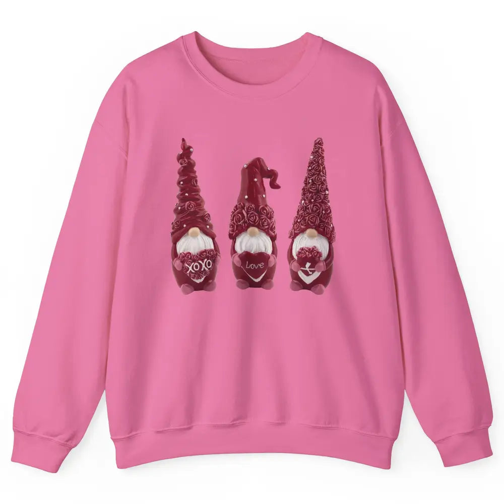 Pink Gnomes Love Valentines Loads Of Love Western Valentine Unisex Crewneck Sweatshirt