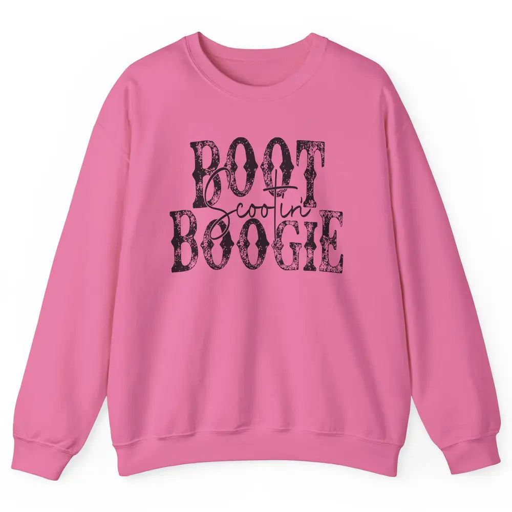 Retro Cowboy Boot Scooting Boogie Western Country Cowgirl Unisex Crewneck Sweatshirt