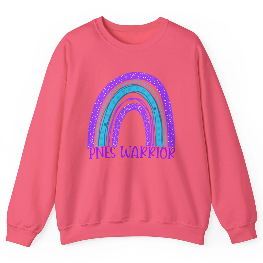 Psychogenic Non-epileptic Seizures PNES Purple Teal Rainbow Unisex Crewneck Sweatshirt