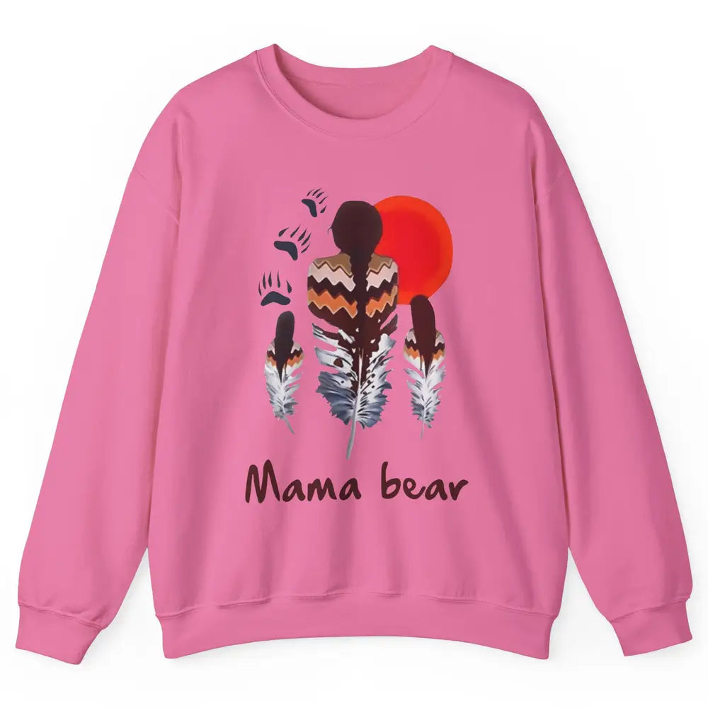 Native Americans Mama Bear Mother and Daughter Tribal Unisex Crewneck Sweatshirt