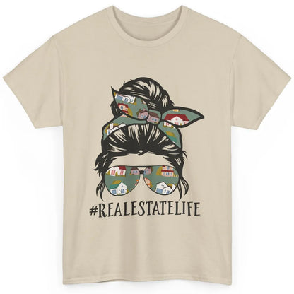 Real Estate Wife Life Messy Bun Mom Realtor Women Close Deal Classic Unisex T-Shirt